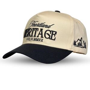 Beige and Black Heritage Cap